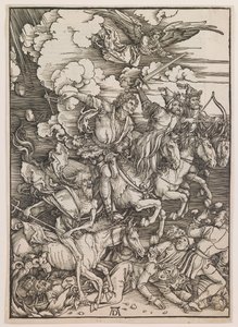 The Four Horsemen of the Apocalypse, from "The Apocalypse" by Albrecht Dürer or Duerer