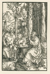 The Hermits Saint Anthony the Great and Saint Paul, c.1503-04 by Albrecht Dürer or Duerer