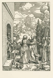 The Visitation - Saint Mary Visits Saint Elisabeth by Albrecht Dürer or Duerer