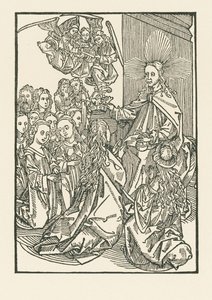 The Reward of the Chosen, Represented by the Crowning of Mary Surrounded by the Saints by Albrecht Dürer or Duerer