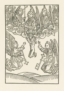 The Seven Angels with a Cross and the Six Keys, Receiving a Soul into Heaven by Albrecht Dürer or Duerer