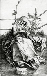 Virgin and Child Seated on a Grass Bench