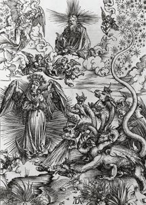 Woman of Apocalypse and Seven-Headed Dragon, Apocalypse by Albrecht Dürer