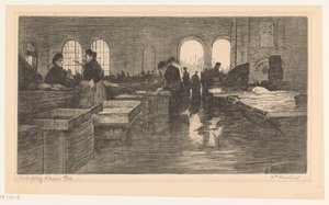 Interior of the Fish Market at the Nieuwmarkt in Amsterdam