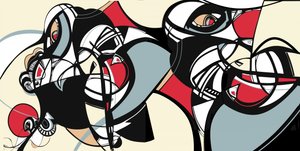 Abstract Cubist Faces by Alejandra Winkhaus