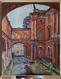 The Interior Courtyard of the Hermitage (Saint Petersburg) by Aleksandr Aleksandrovich Osmerkin