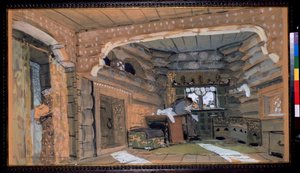 Stage Design for the Opera The Pskov Maiden by N. Rimsky-Korsakov by Aleksandr Jakovlevic Golovin