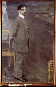 Portrait of the Poet Mikhail Kuzmin (1875-1936) by Aleksandr Jakovlevic Golovin