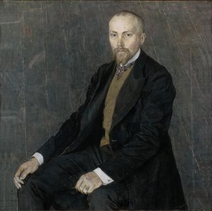 Portrait of the artist Nicholas Roerich 1874-1947, 1907 by Aleksandr Jakovlevic Golovin