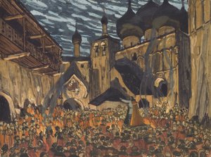 Stage Design for the Opera The Maid of Pskov by N. Rimsky-Korsakov