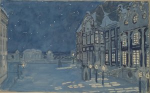 Winter Palace. Stage design for the opera The Ice House by A. Koreshchenko by Aleksandr Jakovlevic Golovin