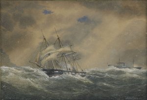 The Steam Frigate Svetlana by Aleksandr Karlovich Beggrov
