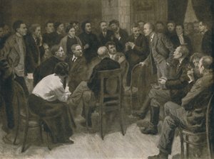 Lenin Debating with the Narodnik Vorontsov