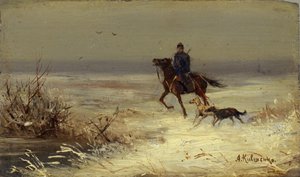 On the Hunting by Aleksei Danilovich Kivshenko