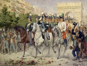 Russian and Allied forces Marching into Paris, 1880