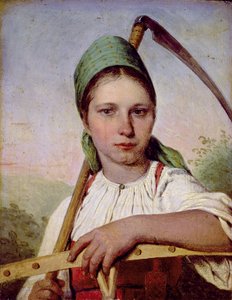 Peasant Woman with a Scythe and Rake, c.1825