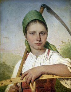 Peasant Woman with a Scythe and Rake