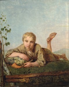 Shepherd Boy with a Pipe by Aleksei Gavrilovich Venetsianov