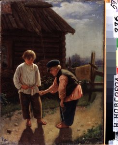 Play Knucklebones by Aleksei Ivanovich Korzukhin