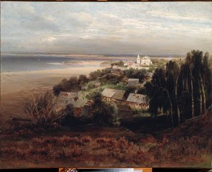 The Pechersky Ascension Monastery near Nizhny Novgorod by Alexei Kondratjewitsch Sawrassow