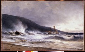 Surf at Cap Martin by Aleksei Petrovich Bogolyubov
