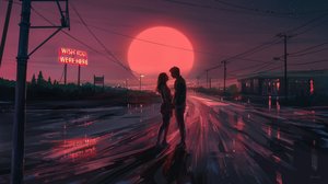 Red Sunset Couple