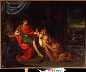 Priam and Achilles. Scene with Characters from the Trojan War by Alessandro Varotari