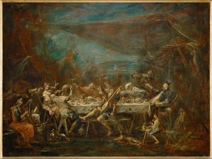 Wedding Banquet of Bohemians by Alessandro (style of) Magnasco