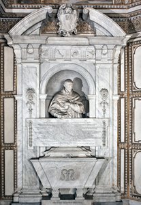 Funeral monument in tribute to Cardinal Giovanni Garcia Mellini with portrait in bust