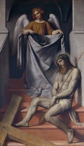 Passion of Christ and Angel by Alessandro Bonvicino Moretto