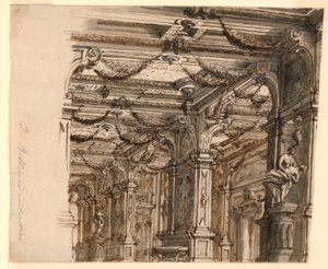 Stage Design: Palace Interior by Alessandro Galli Bibiena, 1686 – 1748