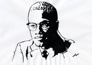 Malcolm X (1925-1965) African-American Activist by Alessandro Lonati
