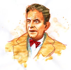 Portrait of Jacques Lacan by Alessandro Lonati