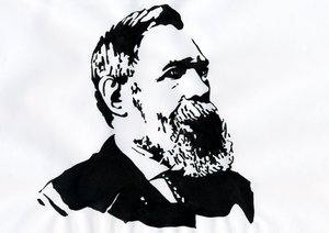 Portrait of Friedrich Engels (1820-1895), German socialist theorist and politician by Alessandro Lonati