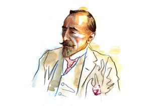 Portrait of English writer Joseph Conrad by Alessandro Lonati