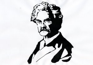Portrait of Mark Twain by Alessandro Lonati
