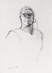 Portrait of a pirate or bust of a sailor
