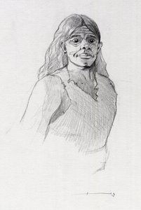 Portrait of a pirate or bust of a sailor by Alessandro Lonati