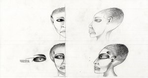 Study of the Face of an Alien from Mars by Alessandro Lonati