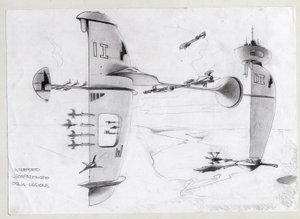 Science fiction illustration: space base in the universe with ships by Alessandro Lonati