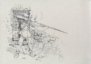 Second Empire: infantryman shooting, soldier of the Austrian army, Austro-Hungarian by Alessandro Lonati