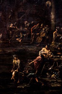 Gamblers, Soldiers and Vagabonds, ca. 1720/30 by Alessandro Magnasco