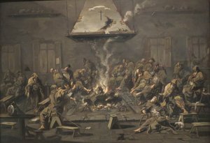 Interior with Monks by Alessandro Magnasco