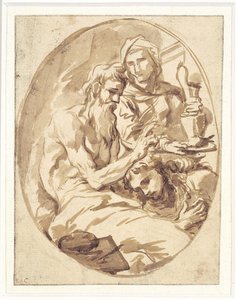 Isaac Blessing Jacob by Alessandro Magnasco