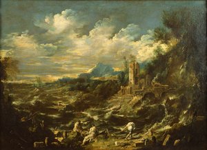 Landscape with Stormy Sea, ca 1720