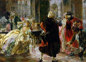 The Cafe Florian in the 18th Century by Alessandro Milesi