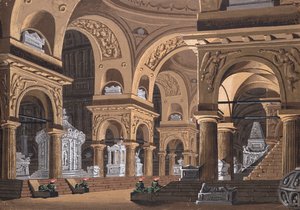 Stage Design for the Opera Castore e Polluce by Francesco Bianchi by Alessandro Sanquirico