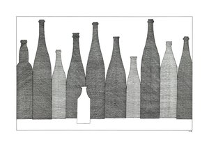 Bottles - Small White by Alex Dunn