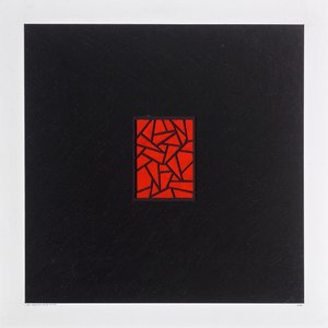 Red Bits on Black by Alex Dunn