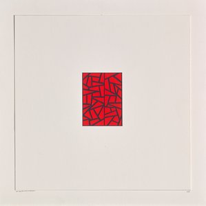 Red Bits on White by Alex Dunn